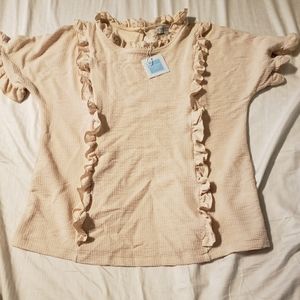 Hayden shirt sleeve ruffled top